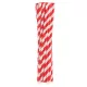 Piros Red Stripes rugalmas papír szívószál 12 db-os