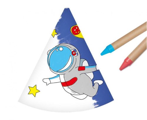 Űr Universe színezhető parti kalap, csákó 6 db-os