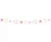 Első születésnap Pink 1st Birthday mini girland 120 cm