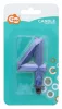 Kék 4-es Diamond Metallic számgyertya, tortagyertya