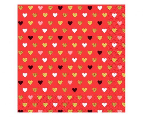 Szerelem XOXO Red szalvéta 20 db-os 33x33 cm