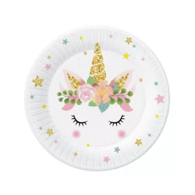 Unikornis Star papírtányér 6 db-os 18 cm