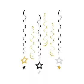 Csillag Glitter Stars szalag dekoráció 6 db-os szett