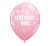 Happy Birthday Girl Pink léggömb, lufi 6 db-os 11 inch (28 cm)