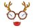 Szarvas Reindeer szemüveg piros orral