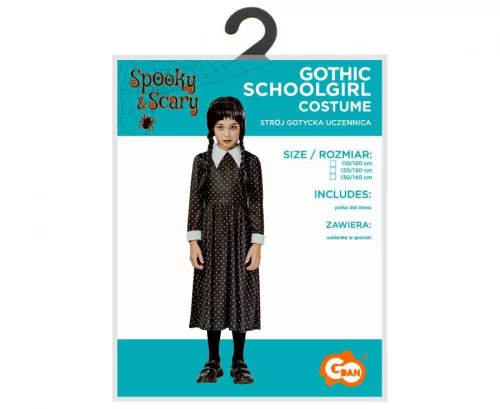 Iskoláslány Gothic jelmez 120/130 cm