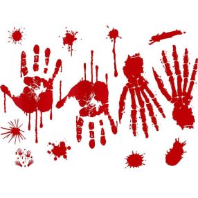 Halloween véres nyomok Bloody ablak matrica szett