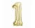 Pezsgőszínű B&C Champagne 1-es szám fólia lufi 85 cm