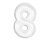 Fehér B&C White 8-as szám fólia lufi 92 cm