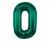 Zöld B&C Bottle Green 0-ás szám fólia lufi 85 cm