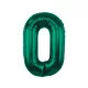 Zöld B&C Bottle Green 0-ás szám fólia lufi 85 cm
