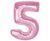 Rózsaszín 5-ös Light Pink szám fólia lufi 92 cm