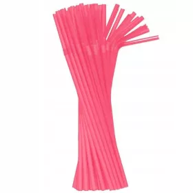 Színes Pink műanyag szívószál 50 db-os