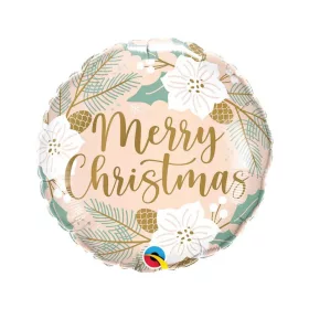 Karácsonyi Merry Christmas Pastel fólia lufi 46 cm
