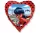 Katicabogár és Fekete macska kalandjai Heart fólia lufi 46 cm (WP)