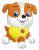 Kutyás Bulldog fólia lufi 36 cm (WP)