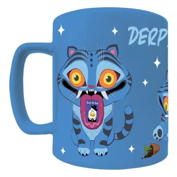   K-pop Démonvadászok Derpy porcelán bögre levehető plüss borítással 440 ml (15,5 oz) Díszdobozban