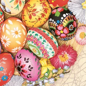 Húsvét Eggs Variety szalvéta 20 db-os 33x33 cm