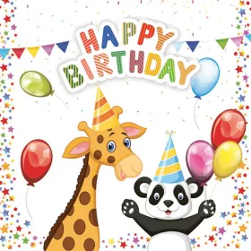 Happy Birthday Star szalvéta 20 db-os 33x33 cm