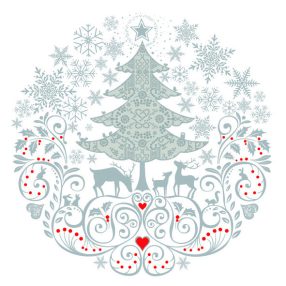 Karácsonyi Circle Composition szalvéta 20 db-os 33x33 cm
