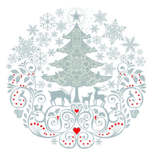 Karácsonyi Circle Composition szalvéta 20 db-os 33x33 cm