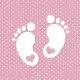 Babaváró Little Feet Pink szalvéta 20 db-os 33x33 cm
