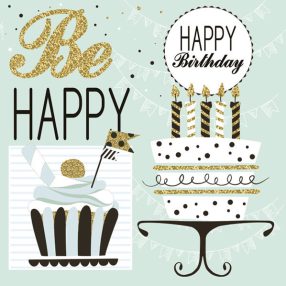 Happy Birthday Mint szalvéta 20 db-os 33x33 cm