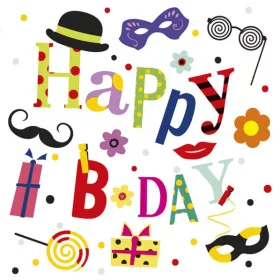 Happy Birthday Funny szalvéta 20 db-os 33x33 cm