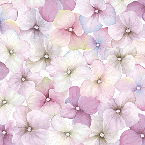 Virág Pink Hydrangea szalvéta 20 db-os 33x33 cm