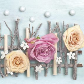 Rózsa Pastel Composition szalvéta 20 db-os 33x33 cm