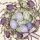 Húsvét Violet Tulips Wreath szalvéta 20 db-os 33x33 cm