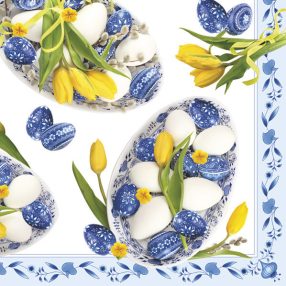 Húsvét Blue Folk Eggs szalvéta 20 db-os 33x33 cm
