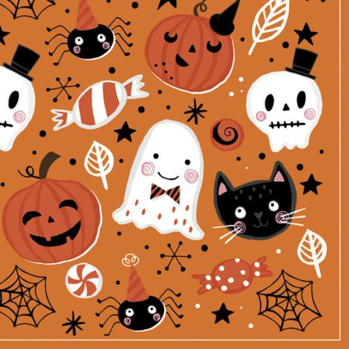 Halloween Orange Booo szalvéta 20 db-os 33x33 cm
