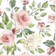Rózsa Hydrangea szalvéta 20 db-os 33x33 cm