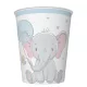 Baby elefánt Blue Balloon papír pohár 8 db-os 250 ml