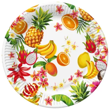 Trópusok Mix papírtányér 8 db-os 22,7 cm