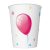 Happy Birthday Cake with Balloons papír pohár 8 db-os 250 ml