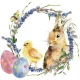 Húsvét Chicken & Rabbit szalvéta 20 db-os 33x33 cm