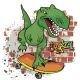 Dinoszaurusz Crazy szalvéta 20 db-os 33x33 cm