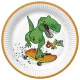 Dinoszaurusz Crazy papírtányér 8 db-os 22,7 cm