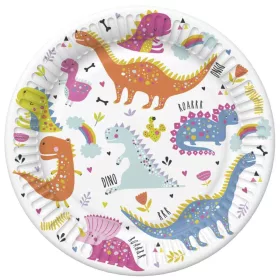 Dinoszaurusz Funny papírtányér 8 db-os 18 cm