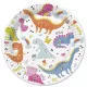 Dinoszaurusz Funny papírtányér 8 db-os 18 cm
