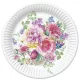 Virág Arrangement papírtányér 8 db-os 18 cm