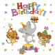 Happy Birthday Animals szalvéta 20 db-os 33x33 cm