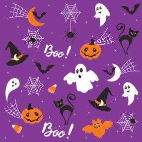 Halloween Graphics on Purple szalvéta 20 db-os 33x33 cm