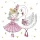 Balett, Balerina With Swan szalvéta 20 db-os 33x33 cm