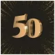 Happy Birthday 50 3D Black szalvéta 20 db-os 33x33 cm
