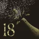 Happy Birthday 18 Golden Champagne szalvéta 20 db-os 33x33 cm