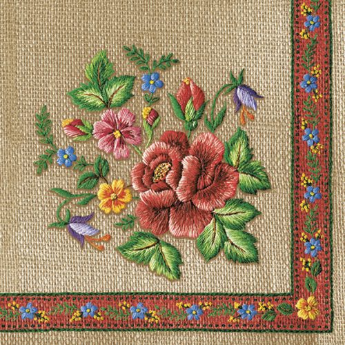 Hímzés Roses Mountain szalvéta 20 db-os 33x33 cm