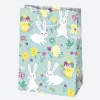 Húsvét Bunnies papír ajándéktasak, ajándékzacskó 23x32x11 cm